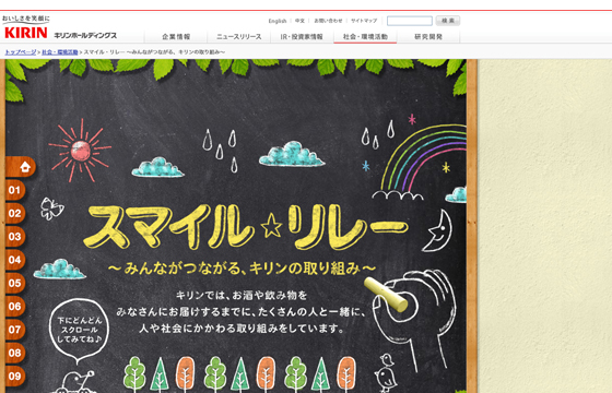 キリンホールディングス_スマイル・リレー ～みんながつながる、キリンの取り組み～